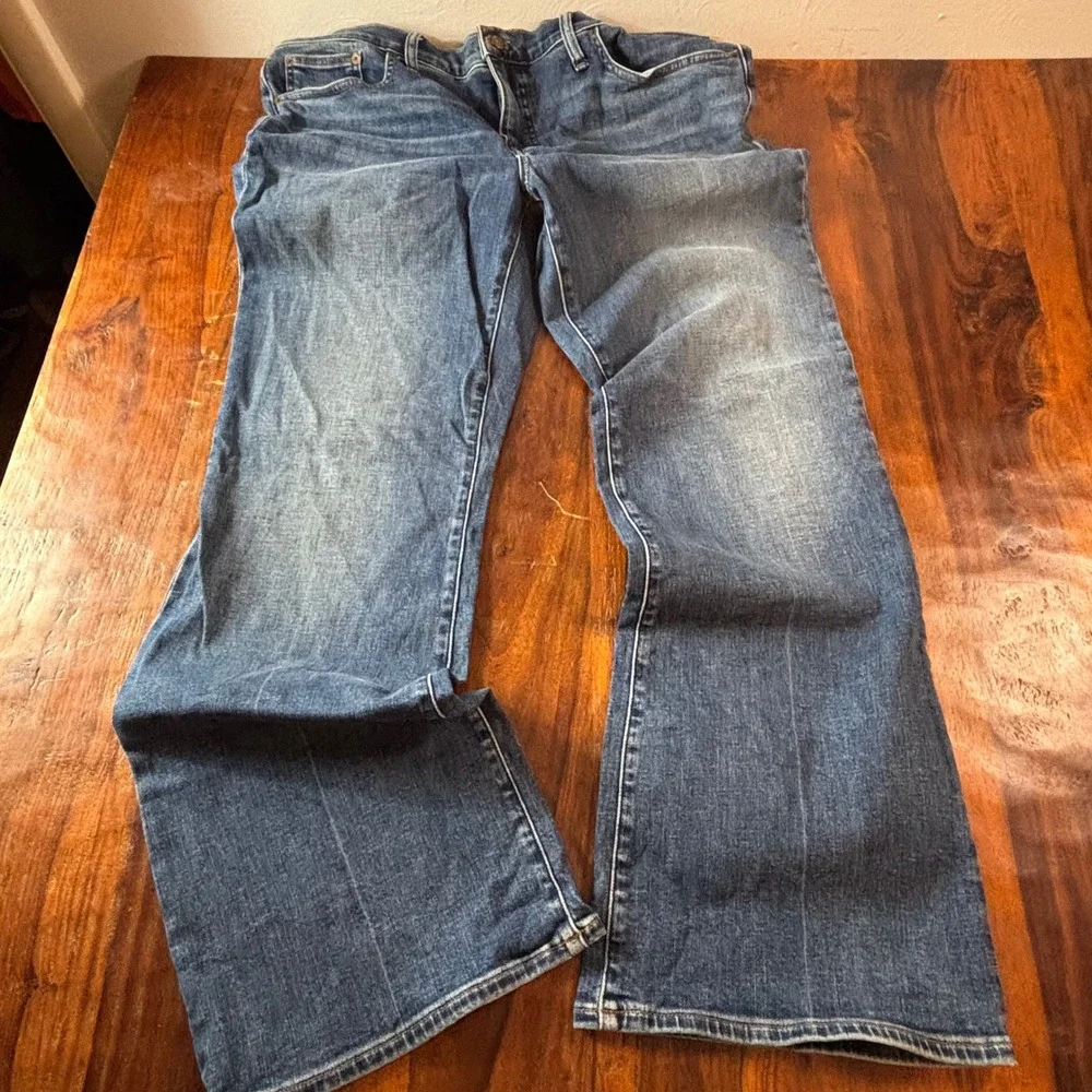 Madewell Women's Dark Blue Flare Wide Leg Jeans